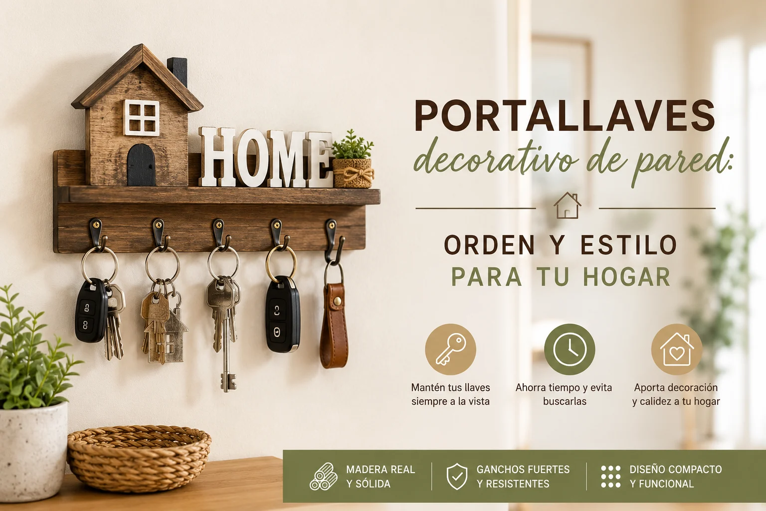 Porta llaves horizontal home